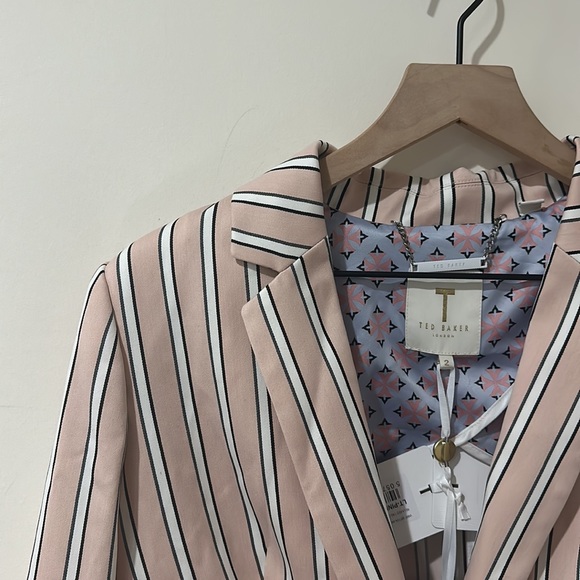 NEW • TED BAKER • Women’s Betia Tailored Jacket Stripes Pink / White / Black 6 - Picture 5 of 6